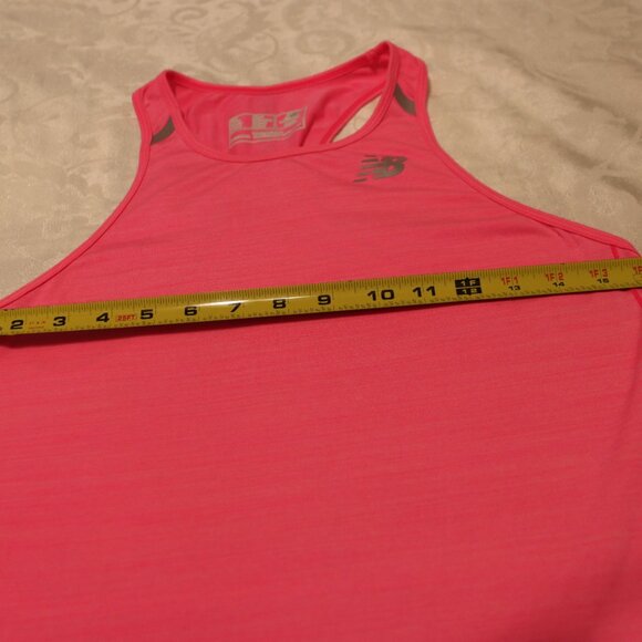 New Balance Pink Racer Back Tank Size Small NB Dry Reflective Run Athleisure - Picture 5 of 12
